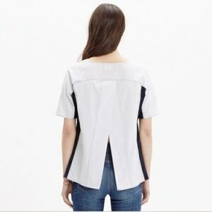 Madewell Oxford Split Back Top Size S